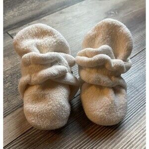 Zutano Cozie Fleece Cream Booties Infant Size 3 Months